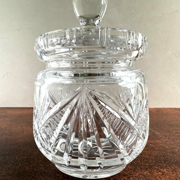 Vintage Cut Crystal Candy Jar with Lid - Picture 4 of 10